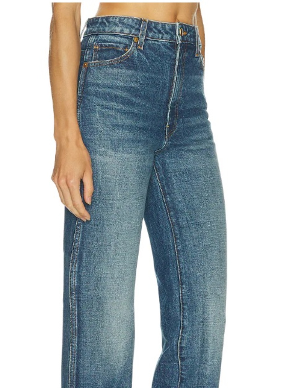 NWT - KHAITE - The Danielle - High rise, straight leg, slim fit. Color: Harkins - Picture 4 of 6